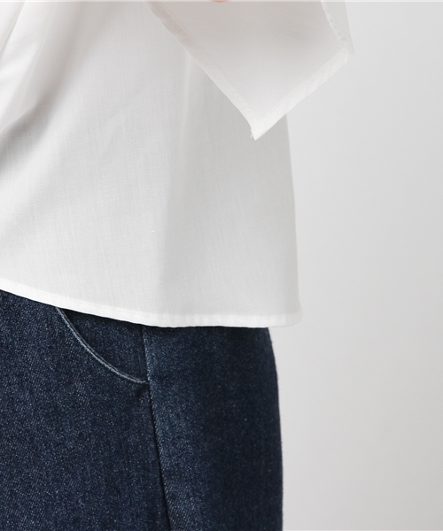12Twelve Agenda（トゥエルブ　アジェンダ）の「TCブロード切替フレアスリーブブラウス（シャツ/ブラウス・レディース・ネイビー/オフホワイト・M）」の9枚目の写真