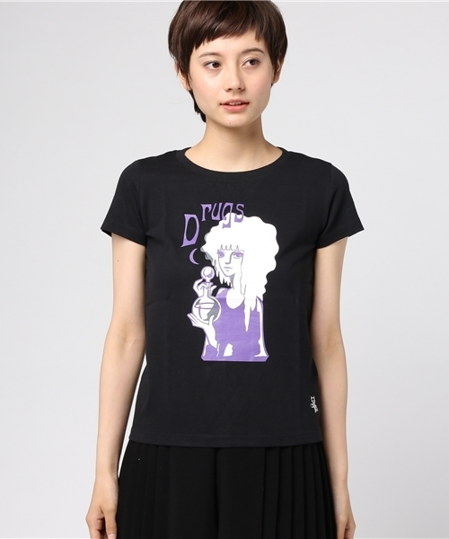 MEDICOM TOY(メディコムトイ)の「ルネブティック Tシャツ DRUGS ガールズサイズ ブラック(Tシャツ/カットソー・レディース・ブラック・LARGE/SMALL/MEDIUM)」の2枚目の写真