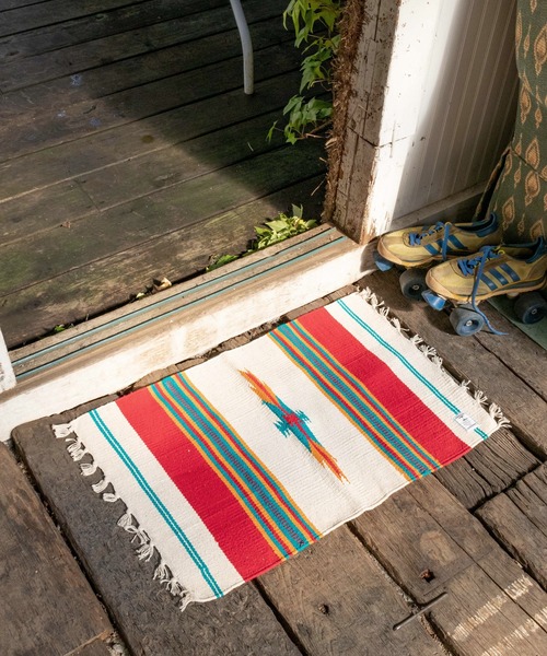 チャイハネ（チャイハネ）の「【チャイハネ】オルテガ柄ラグマット65（ラグ/マット・レディース・ターコイズブルー/オフホワイト/レッド/イエロー/グリーン/パープル/ブルー/マスタード/ベージュ/ブラウン/グレー/ブラック・FREE）」の17枚目の写真