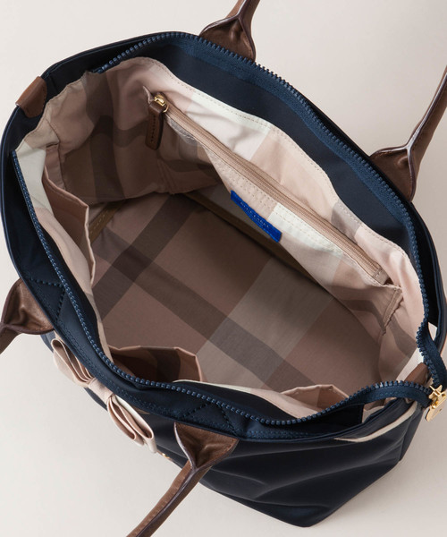 BLUE LABEL CRESTBRIDGE チェック リボン トートバッグ BLUE LABEL CRESTBRIDGE（ブルーレーベルクレストブリッジ）の
