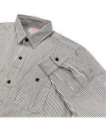 BIG MIKE（ビッグマイク）の「BIG MIKE ビックマイク/ ヒッコリー ストライプ 長袖ワークシャツ //// 101815005（シャツ/ブラウス）」