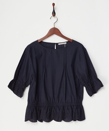 PREFERIR | 袖コンシャス アイレット刺繍 綿レース ブラウス(シャツ/ブラウス)