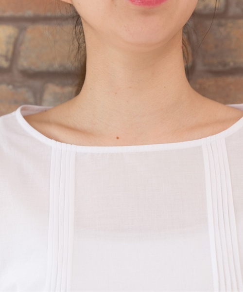 PREFERIR（プレフェリール）の「アイレット刺繍 綿レース ブラウス【テレビ東京・モーニングクロス番組着用】（シャツ/ブラウス・レディース・ホワイト/ネイビー/オレンジ・MEDIUM）」の10枚目の写真