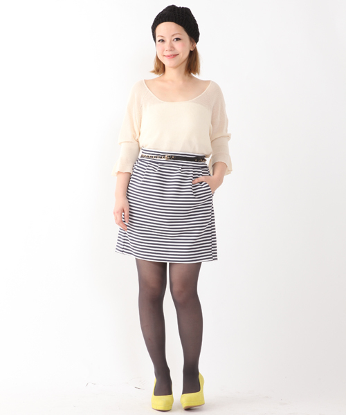 mystic(ミスティック)の「【mystic】 ボーダータイトSK(スカート・レディース・ベージュ/ネイビー/ピンク/ブラック/オレンジ系その他・フリ-)」の12枚目の写真