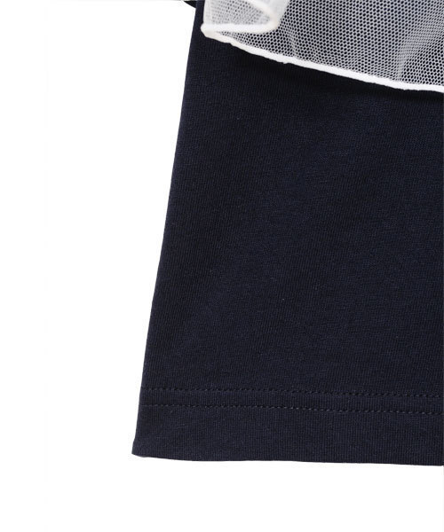 Candy Stripper（キャンディストリッパー）の「VOLUME TULLE TRIMMED トップス（Tシャツ/カットソー・レディース・ネイビー/オフホワイト/ブラック・2）」の9枚目の写真