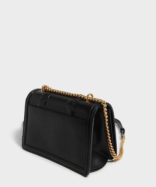 CHARLES & KEITH(チャールズ & キース)の「ウエーブディテールクロスボディバッグ / WEAVE DETAIL CROSSBODY BAG(ショルダーバッグ・レディース・ブラック/ブルー/ライトピンク/レンガ・S)」の7枚目の写真
