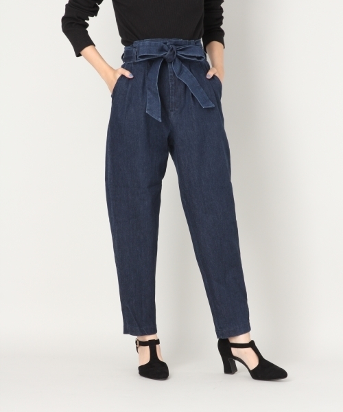 LOWRYS FARM（ローリーズファーム）の「リボンテーパードパンツ 806866（その他パンツ・レディース・ブラック/ベージュ/ネイビー/ブラウン/ブラック系その他・MEDIUM/LARGE）」の5枚目の写真