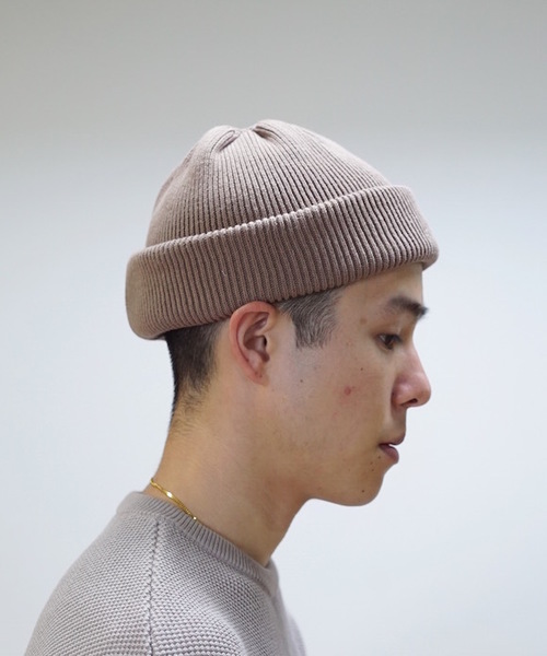 crepuscule（クレプスキュール）の「crepuscule knit cap 2（ニットキャップ/ビーニー・メンズ・ブラック/ダークグリーン/ベージュ/ブラウン/グレー/バーガンディー/ブルー/ナチュラル・FREE）」の4枚目の写真