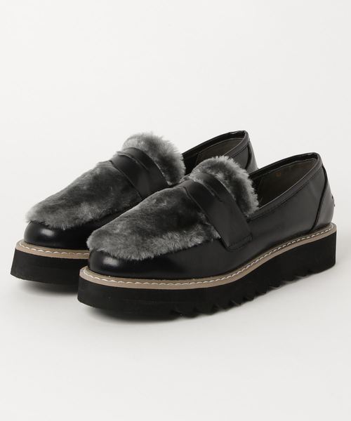 cepo（セポ）の「ファー切替ローファー（ローファー・レディース・ブラック/ブラウン・M/L）」の2枚目の写真