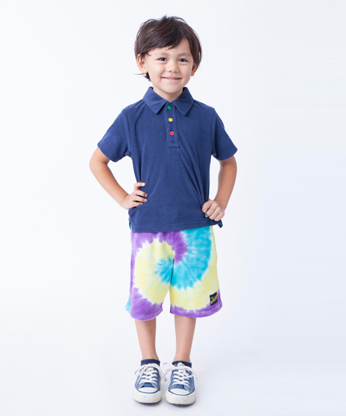 XLARGE KIDS(エクストララージキッズ)の「OG SPIRAL TIE-DYE HALF PANT(その他パンツ・キッズ・グリーン/ピンク・2T/4T/5T/6T/7T)」の2枚目の写真