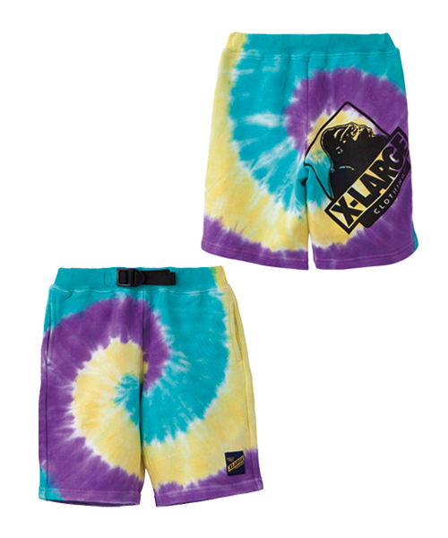 XLARGE KIDS(エクストララージキッズ)の「OG SPIRAL TIE-DYE HALF PANT(その他パンツ・キッズ・グリーン/ピンク・2T/4T/5T/6T/7T)」の3枚目の写真