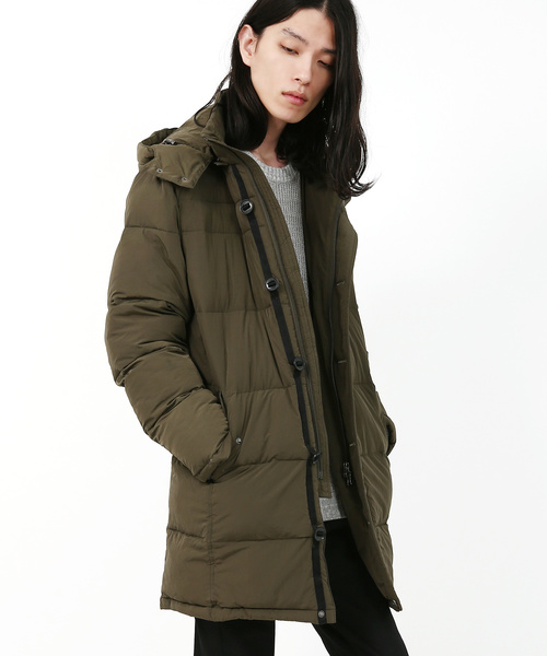 Rocky Monroe(ロッキーモンロー)の「ナイロンロングダウン(ダウンジャケット/コート・メンズ・ブラック/ネイビー/モカ・M/L)」の3枚目の写真