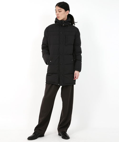 Rocky Monroe(ロッキーモンロー)の「ナイロンロングダウン(ダウンジャケット/コート・メンズ・ブラック/ネイビー/モカ・M/L)」の4枚目の写真