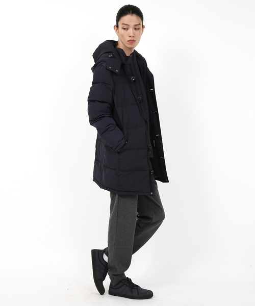 Rocky Monroe(ロッキーモンロー)の「ナイロンロングダウン(ダウンジャケット/コート・メンズ・ブラック/ネイビー/モカ・M/L)」の12枚目の写真