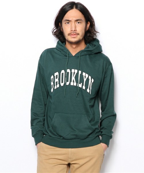 WEGO（ウィゴー）の「WEGO/CITYロゴプリントプルパーカー（パーカー・メンズ・ブラック/ワイン/杢グレー/ダークグリーン・LARGE/MEDIUM）」の13枚目の写真