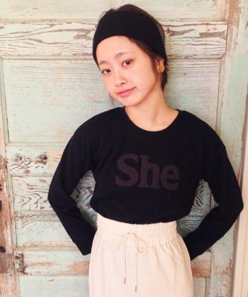 Kastane(カスタネ)の「【Kastane】サガラ刺繍PO(Tシャツ/カットソー・レディース・ボルドー/ライトグレー/ネイビー/オフホワイト・FREE)」の3枚目の写真