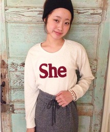 Kastane | 【Kastane】サガラ刺繍PO(Tシャツ/カットソー)