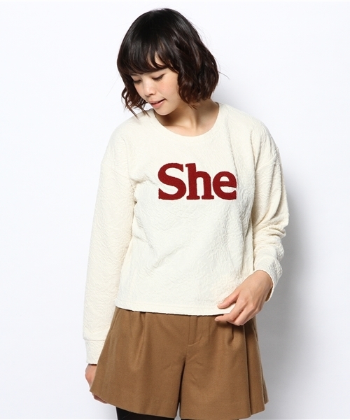 Kastane(カスタネ)の「【Kastane】サガラ刺繍PO(Tシャツ/カットソー・レディース・ボルドー/ライトグレー/ネイビー/オフホワイト・FREE)」の14枚目の写真