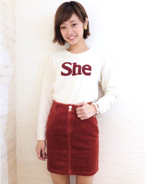 Kastane(カスタネ)の「【Kastane】サガラ刺繍PO(Tシャツ/カットソー・レディース・ボルドー/ライトグレー/ネイビー/オフホワイト・FREE)」の5枚目の写真