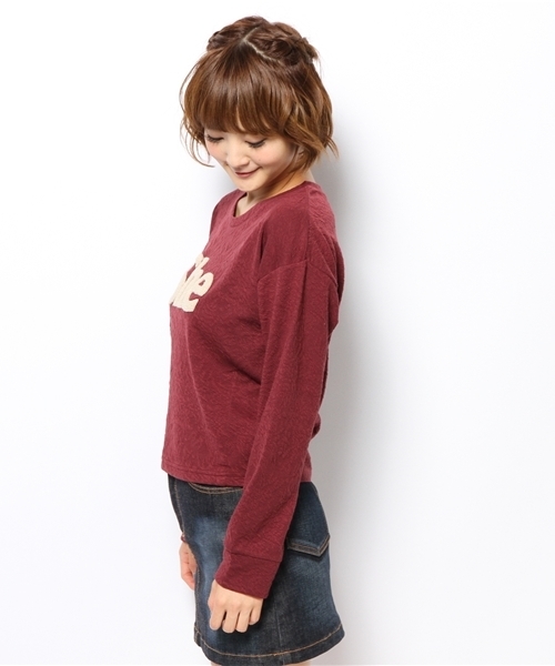 Kastane(カスタネ)の「【Kastane】サガラ刺繍PO(Tシャツ/カットソー・レディース・ボルドー/ライトグレー/ネイビー/オフホワイト・FREE)」の7枚目の写真