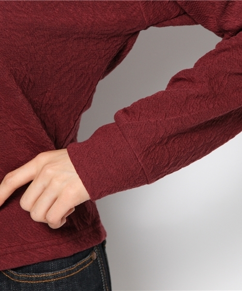 Kastane(カスタネ)の「【Kastane】サガラ刺繍PO(Tシャツ/カットソー・レディース・ボルドー/ライトグレー/ネイビー/オフホワイト・FREE)」の10枚目の写真