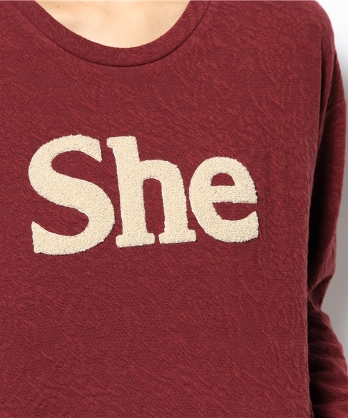 Kastane(カスタネ)の「【Kastane】サガラ刺繍PO(Tシャツ/カットソー・レディース・ボルドー/ライトグレー/ネイビー/オフホワイト・FREE)」の11枚目の写真