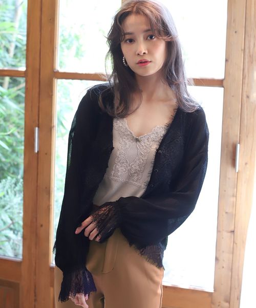 one after another NICE CLAUP（ワンアフターアナザーナイスクラップ）の「2枚セット楊柳チュニック（アンサンブル・レディース・ブラック/パープル/ブルー/アイボリー・FREE）」の2枚目の写真