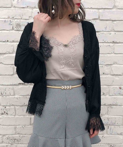 one after another NICE CLAUP（ワンアフターアナザーナイスクラップ）の「2枚セット楊柳チュニック（アンサンブル・レディース・ブラック/パープル/ブルー/アイボリー・FREE）」の12枚目の写真