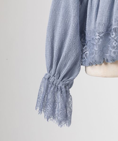 one after another NICE CLAUP（ワンアフターアナザーナイスクラップ）の「2枚セット楊柳チュニック（アンサンブル・レディース・ブラック/パープル/ブルー/アイボリー・FREE）」の16枚目の写真