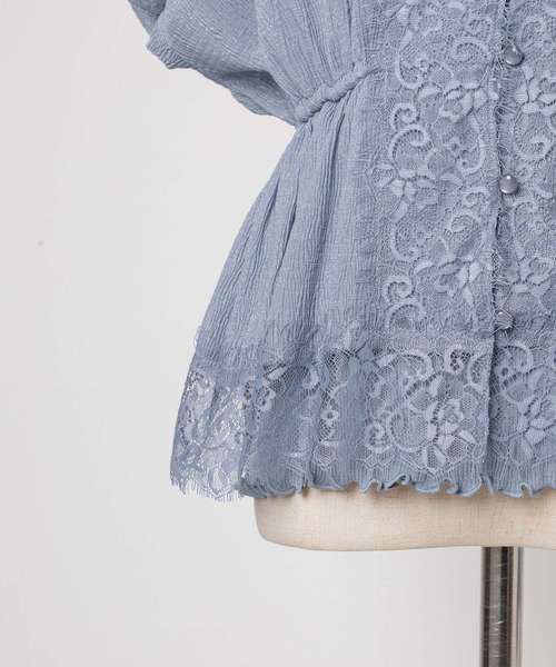 one after another NICE CLAUP（ワンアフターアナザーナイスクラップ）の「2枚セット楊柳チュニック（アンサンブル・レディース・ブラック/パープル/ブルー/アイボリー・FREE）」の17枚目の写真