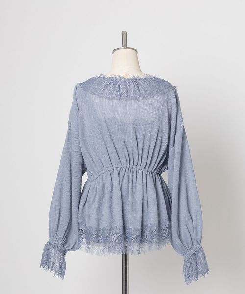 one after another NICE CLAUP（ワンアフターアナザーナイスクラップ）の「2枚セット楊柳チュニック（アンサンブル・レディース・ブラック/パープル/ブルー/アイボリー・FREE）」の18枚目の写真