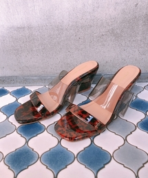 R&E | 【秋も使えるサンダル】【wee willie】ハーフウェッジクリアカバーミュール(サンダル)