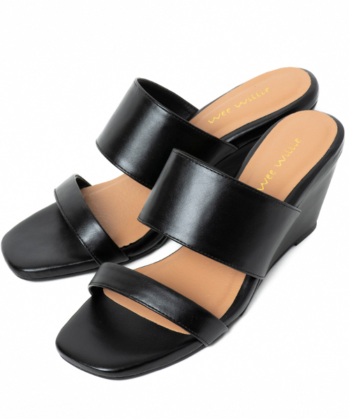 R&E（アールアンドイー）の「【wee willie】ハーフウェッジクリアカバーミュール（サンダル・レディース・ブラック/シルバー/ブラック系その他/ブラウン系その他・LL/S/M/L）」の2枚目の写真