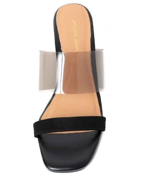 R&E（アールアンドイー）の「【wee willie】ハーフウェッジクリアカバーミュール（サンダル・レディース・ブラック/シルバー/ブラック系その他/ブラウン系その他・LL/S/M/L）」の12枚目の写真