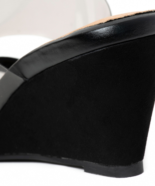 R&E（アールアンドイー）の「【wee willie】ハーフウェッジクリアカバーミュール（サンダル・レディース・ブラック/シルバー/ブラック系その他/ブラウン系その他・LL/S/M/L）」の11枚目の写真