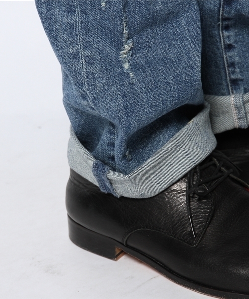 goa（ゴア）の「10ozストレッチデニムブロークンスキニー（デニムパンツ・メンズ・ブルー/ブルー系その他・0/1/2）」の6枚目の写真