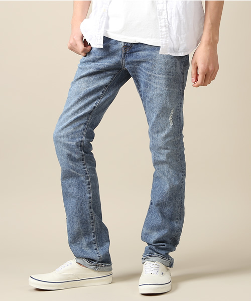 goa（ゴア）の「10ozストレッチデニムブロークンスキニー（デニムパンツ・メンズ・ブルー/ブルー系その他・0/1/2）」の3枚目の写真