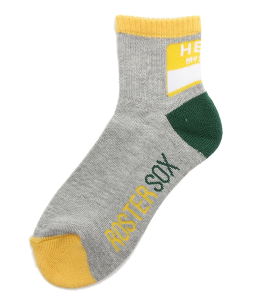 BEAMS BOY（ビームスボーイ）の「ROSTER SOCKS /  HELLO MY NAME IS ソックス（ソックス/靴下・レディース・ホワイト/グレー・ONE SIZE）」の2枚目の写真