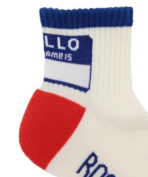BEAMS BOY（ビームスボーイ）の「ROSTER SOCKS /  HELLO MY NAME IS ソックス（ソックス/靴下・レディース・ホワイト/グレー・ONE SIZE）」の5枚目の写真