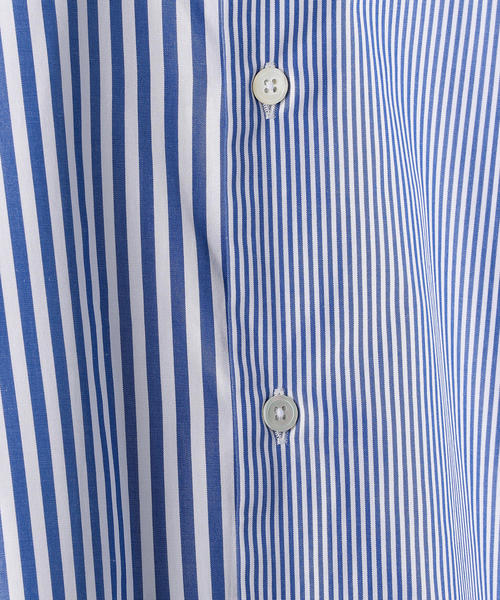 EN ROUTE（アンルート）の「＜EN ROUTE（アンルート）＞コットン ストライプミックス フェイクレイヤード（シャツ/ブラウス・メンズ・ネイビー/ロイヤルブルー・1/3/2）」の9枚目の写真