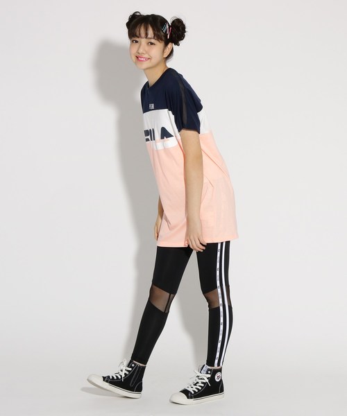 セール ニコラ掲載 Fila ワンピース レギンス セット セットアップ Pink Latte ピンクラテ のファッション通販 Zozotown