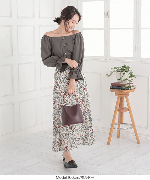 KOBE LETTUCE（コウベレタス）の「ミニポーチ付きバンブーハンドル2wayショルダーバッグ（ショルダーバッグ・レディース・ブラック/ボルドー/ブラウン系その他/ベージュ系その他/グレイッシュベージュ・FREE）」の20枚目の写真