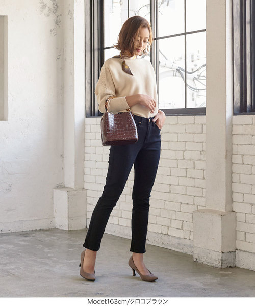 KOBE LETTUCE（コウベレタス）の「ミニポーチ付きバンブーハンドル2wayショルダーバッグ（ショルダーバッグ・レディース・ブラック/ボルドー/ブラウン系その他/ベージュ系その他/グレイッシュベージュ・FREE）」の18枚目の写真