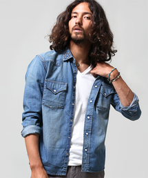 NANO universe | Lee(リー)/ 別注DENIM WESTERN SH STUDS(シャツ/ブラウス)