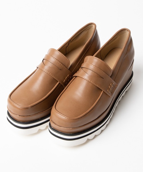 WEGO（ウィゴー）の「WEGO/コンビソールローファー（ローファー・レディース・ブラウン/ブラック・MEDIUM/LARGE）」の9枚目の写真