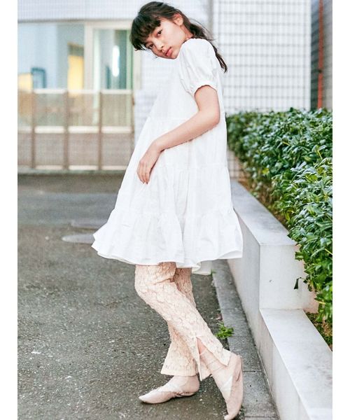 merry jenny（メリージェニー）の「スリットレースレギンス（その他パンツ・レディース・アイボリー/ブラック/オレンジ・FREE）」の7枚目の写真