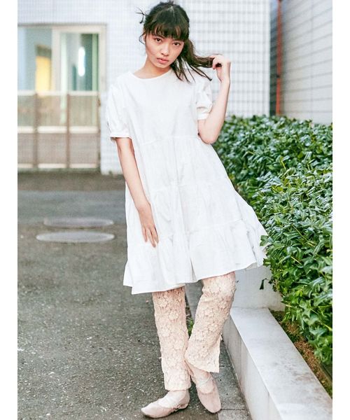merry jenny（メリージェニー）の「スリットレースレギンス（その他パンツ・レディース・アイボリー/ブラック/オレンジ・FREE）」の8枚目の写真
