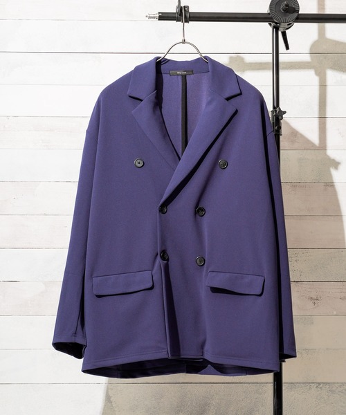 【セール】梨地ダブルテーラードJK（テーラードジャケット）｜B.I.D.（ビーアイディー）