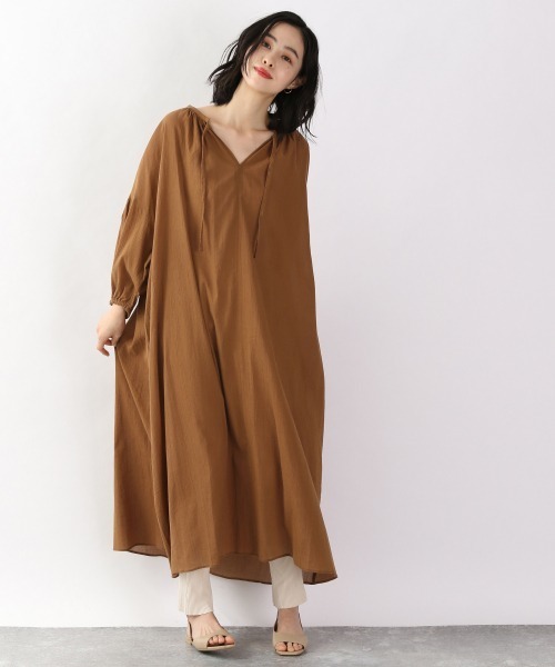 LOWRYS FARM（ローリーズファーム）の「ヨウリュウカフタンワンピース　877343（ワンピース・レディース・ブラック/ブラウン/オフホワイト/ピンク/イエロー・FREE）」の8枚目の写真