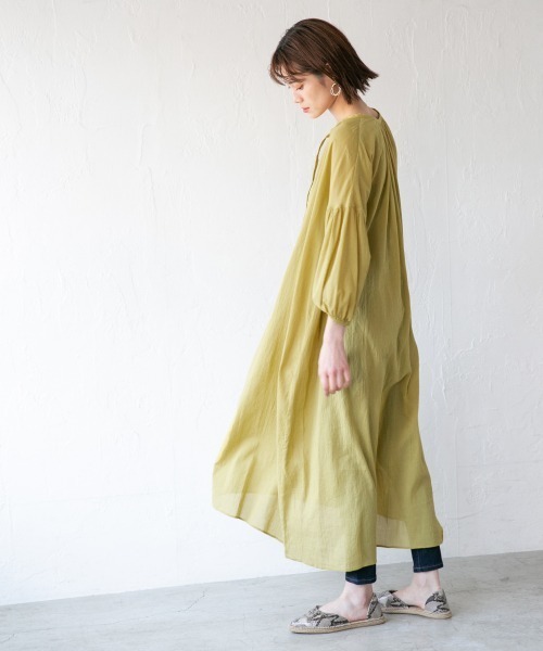 LOWRYS FARM（ローリーズファーム）の「ヨウリュウカフタンワンピース　877343（ワンピース・レディース・ブラック/ブラウン/オフホワイト/ピンク/イエロー・FREE）」の9枚目の写真